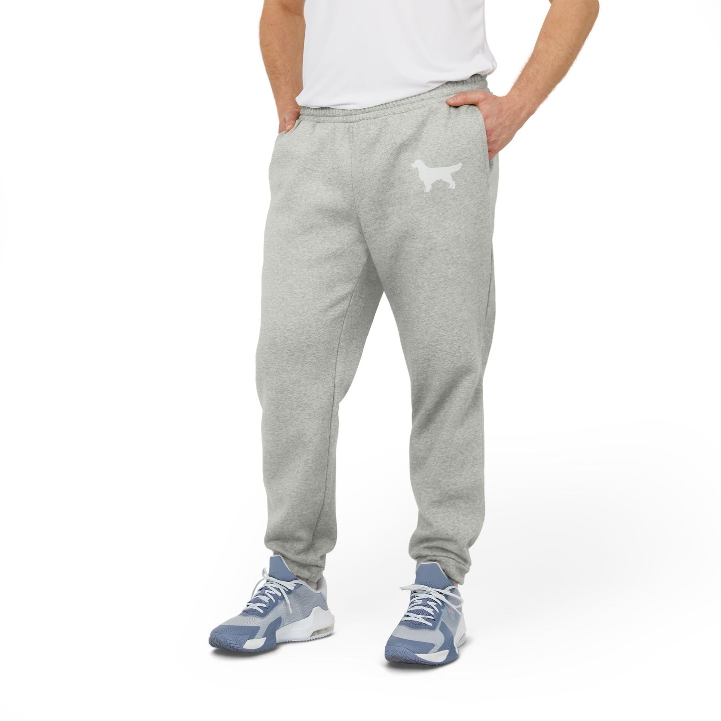 Men's Dark Grey adidas Unisex Fleece Joggers