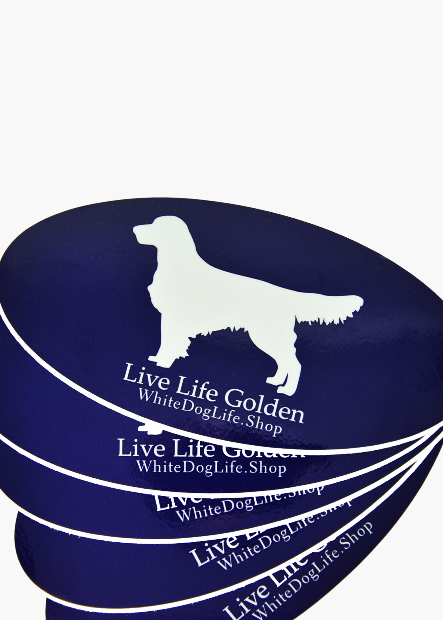 White Dog Vinyl Sticker