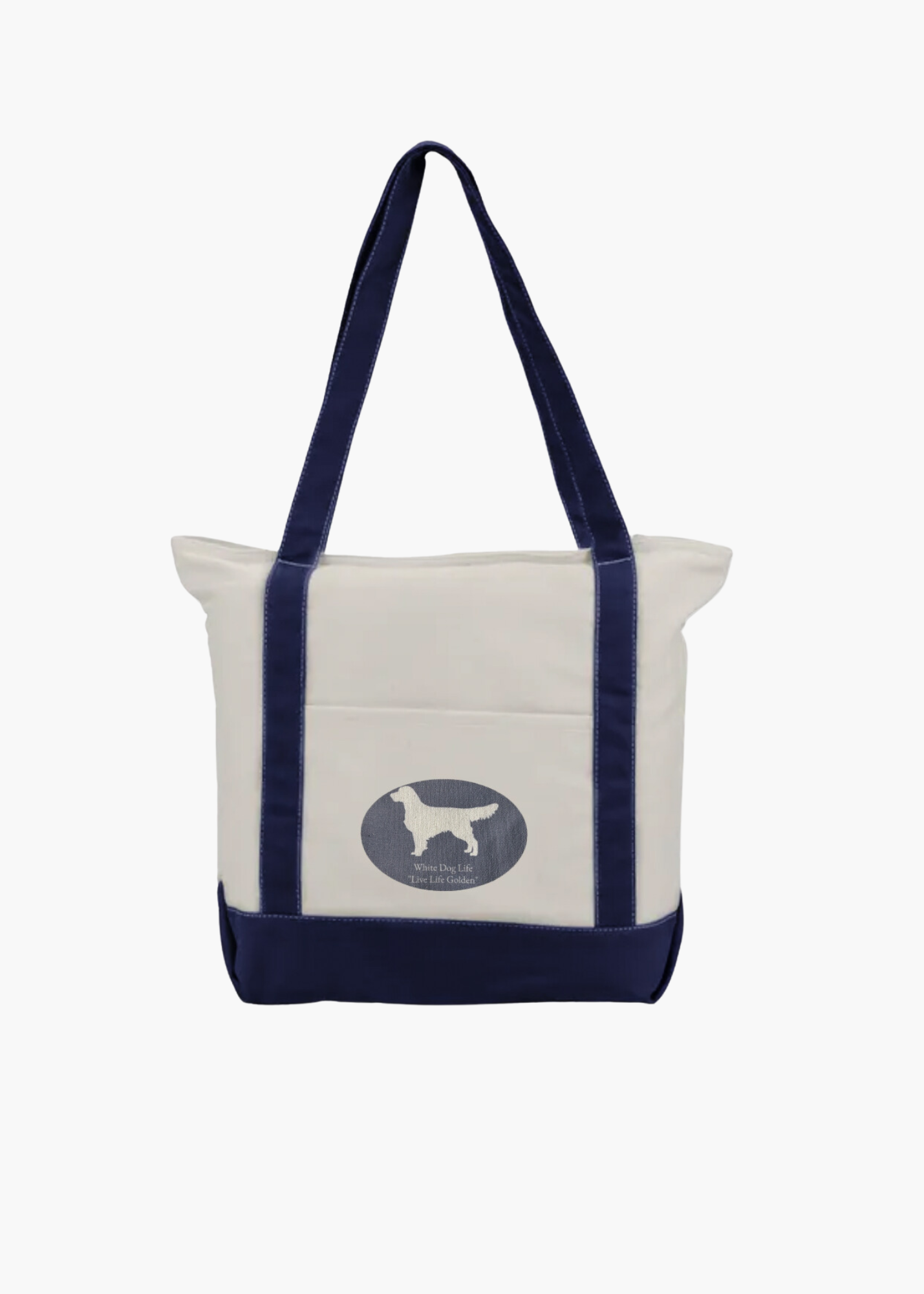 White Dog Canvas Tote