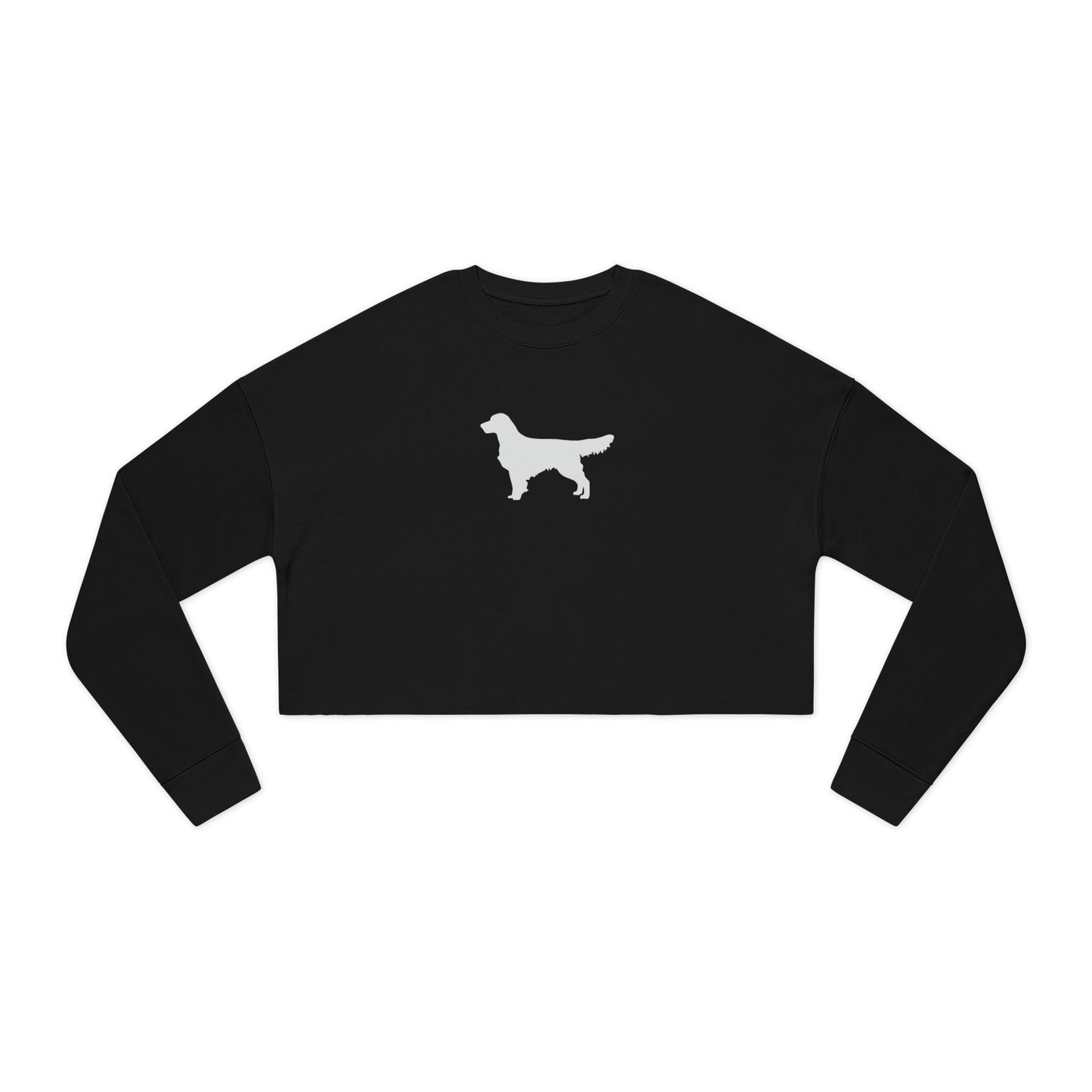 Women's Cropped White Dog Life Sweatshirt