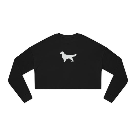 Women's Cropped White Dog Life Sweatshirt