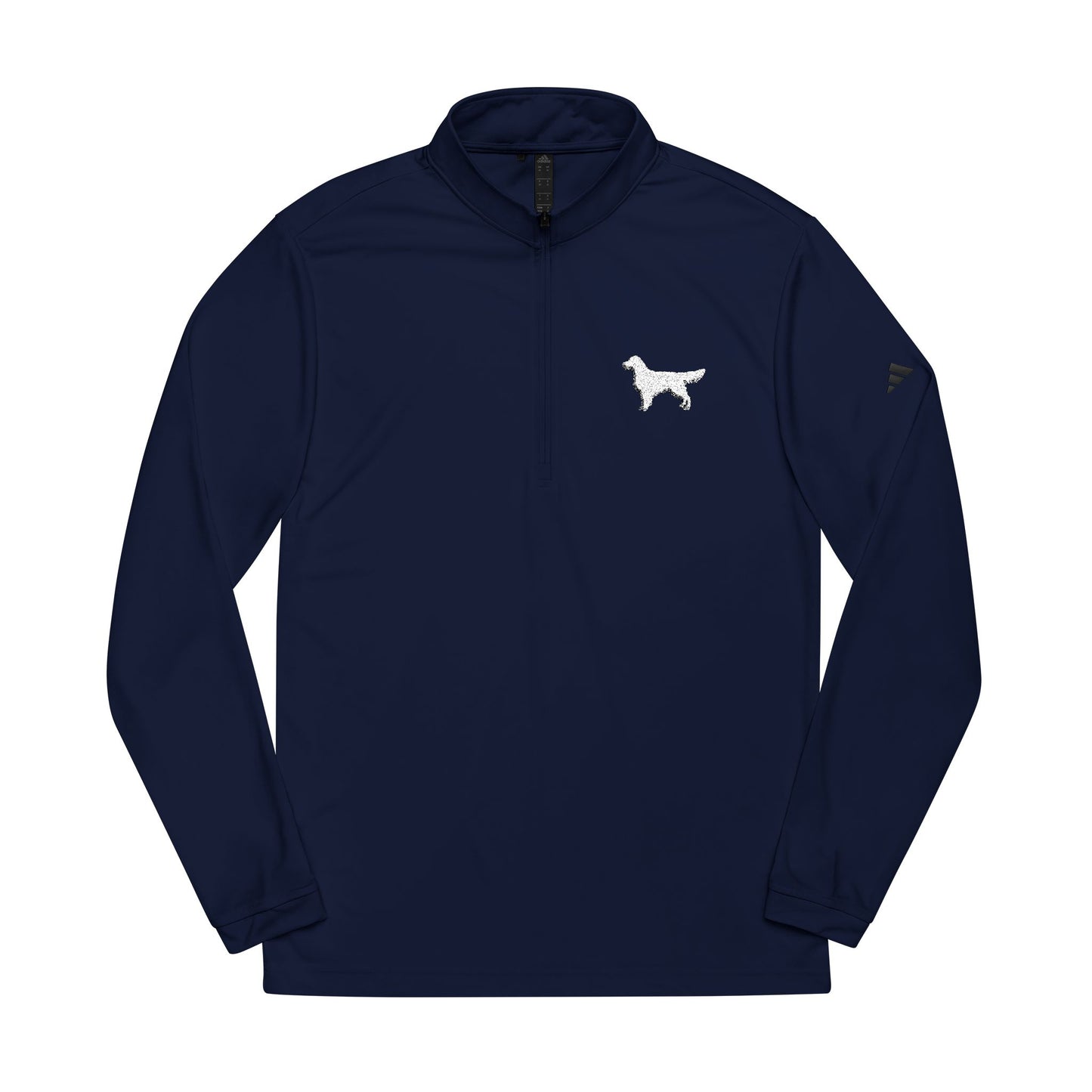 Black Heather Adidas® Quarter-Zip Pullover with Unique Embroidery