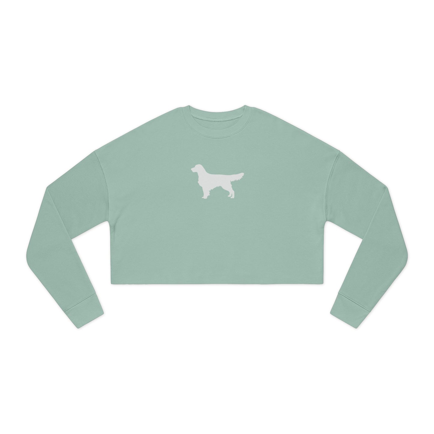 Women's Cropped White Dog Life Sweatshirt