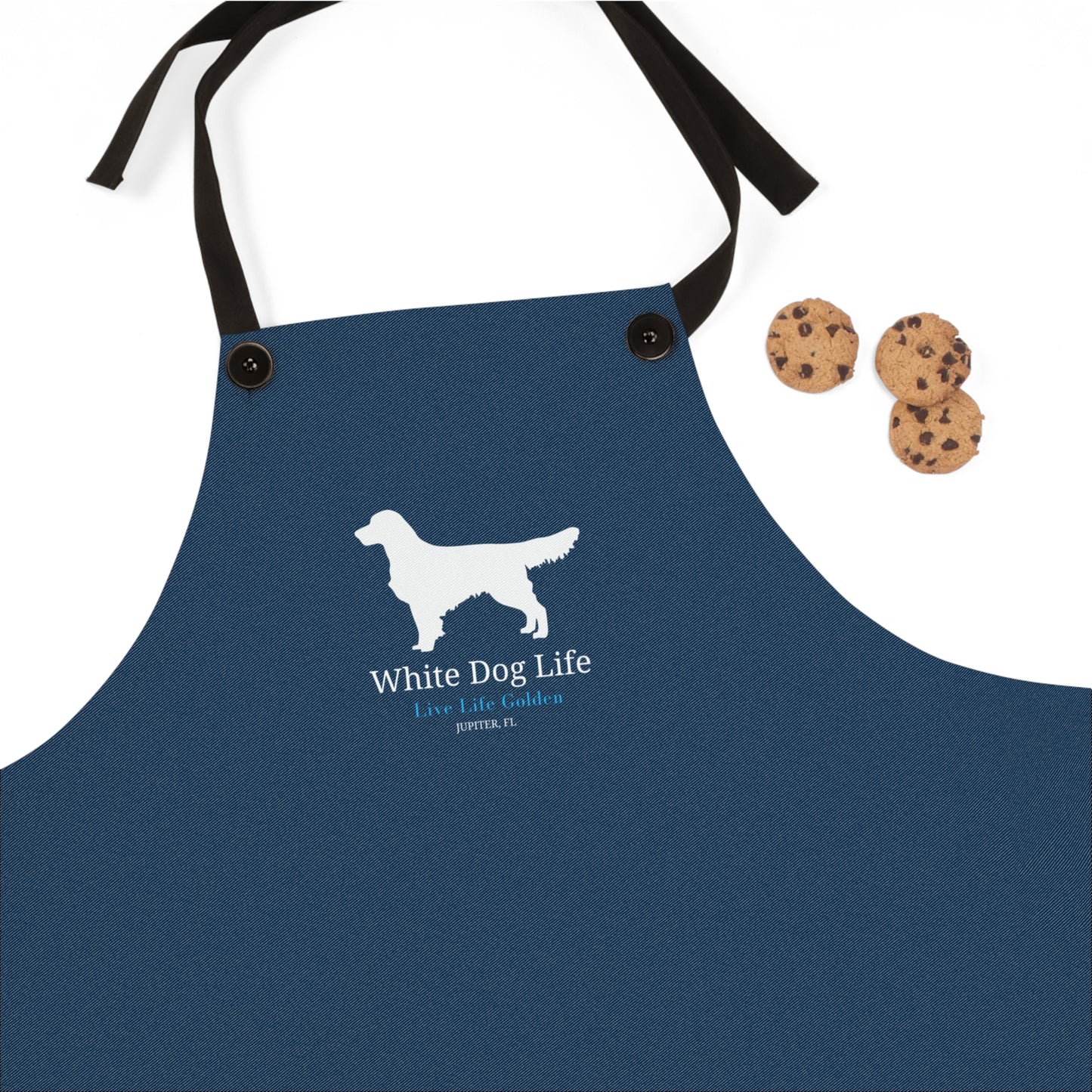 White Dog Apron