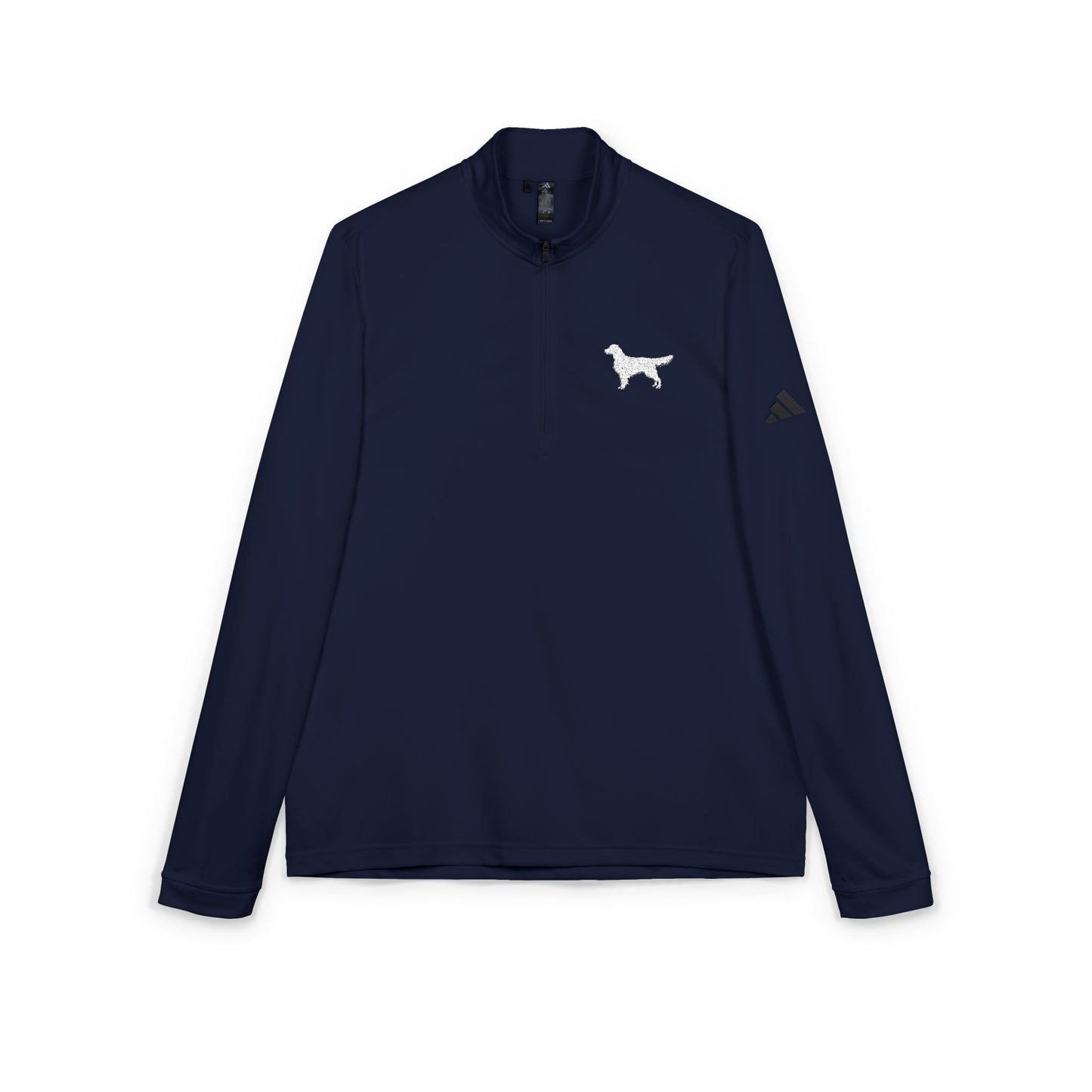 Black Heather Adidas® Quarter-Zip Pullover with Unique Embroidery