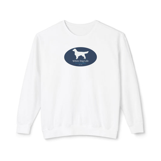 White Live Life Golden Lightweight Sweatshirt