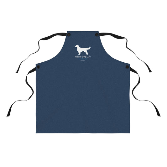 White Dog Apron