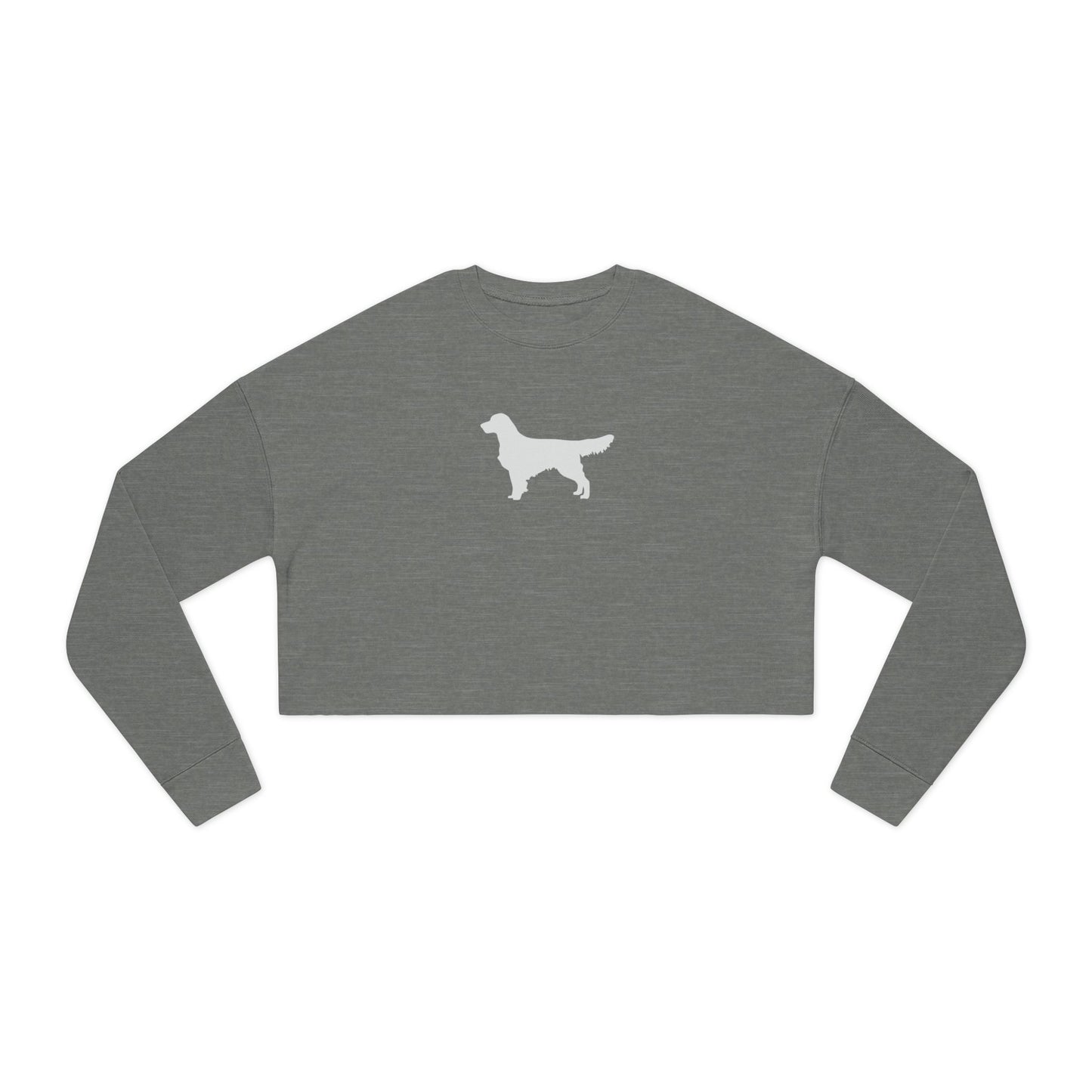 Women's Cropped White Dog Life Sweatshirt