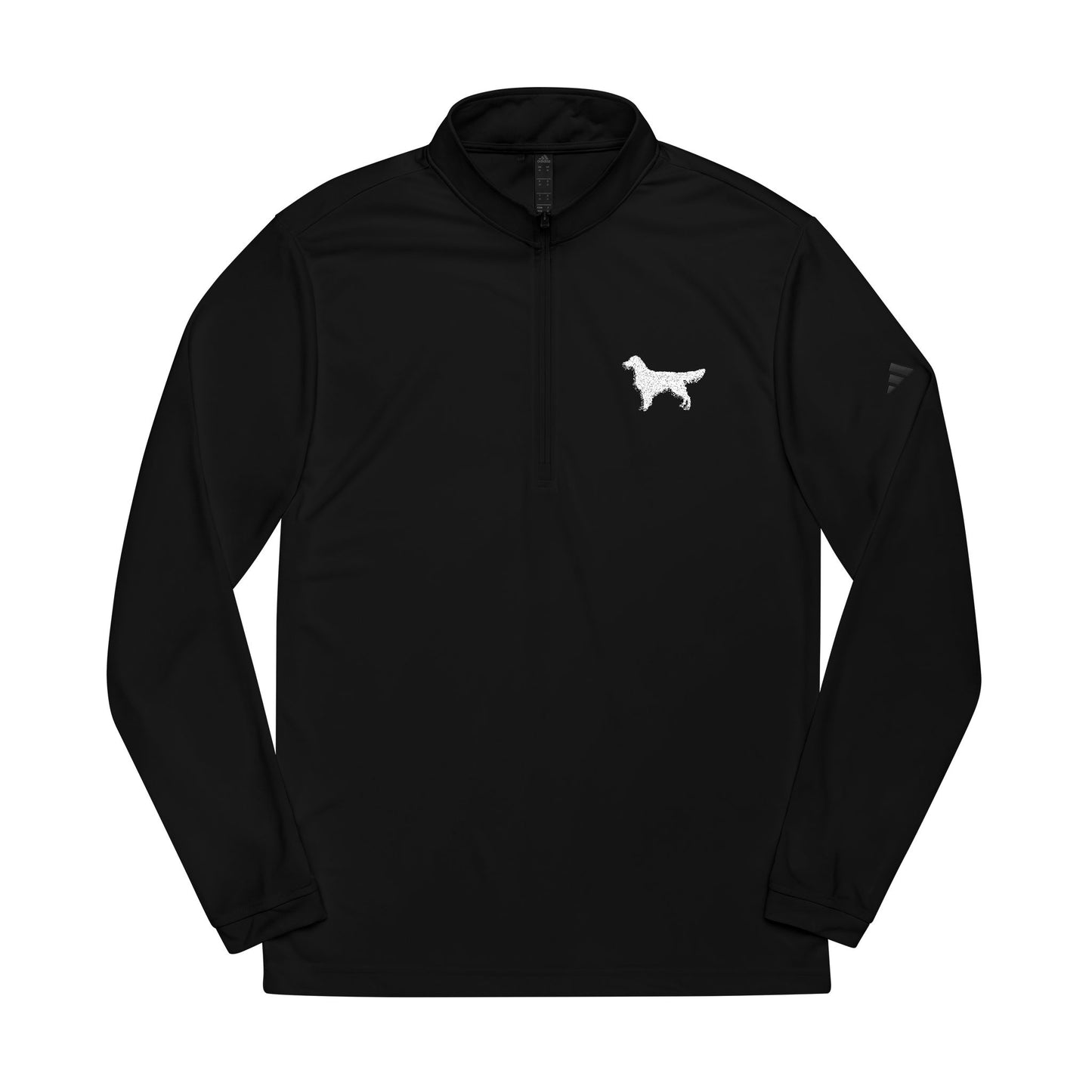 Black Heather Adidas® Quarter-Zip Pullover with Unique Embroidery