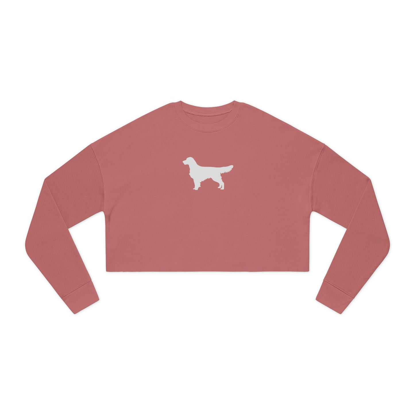 Women's Cropped White Dog Life Sweatshirt