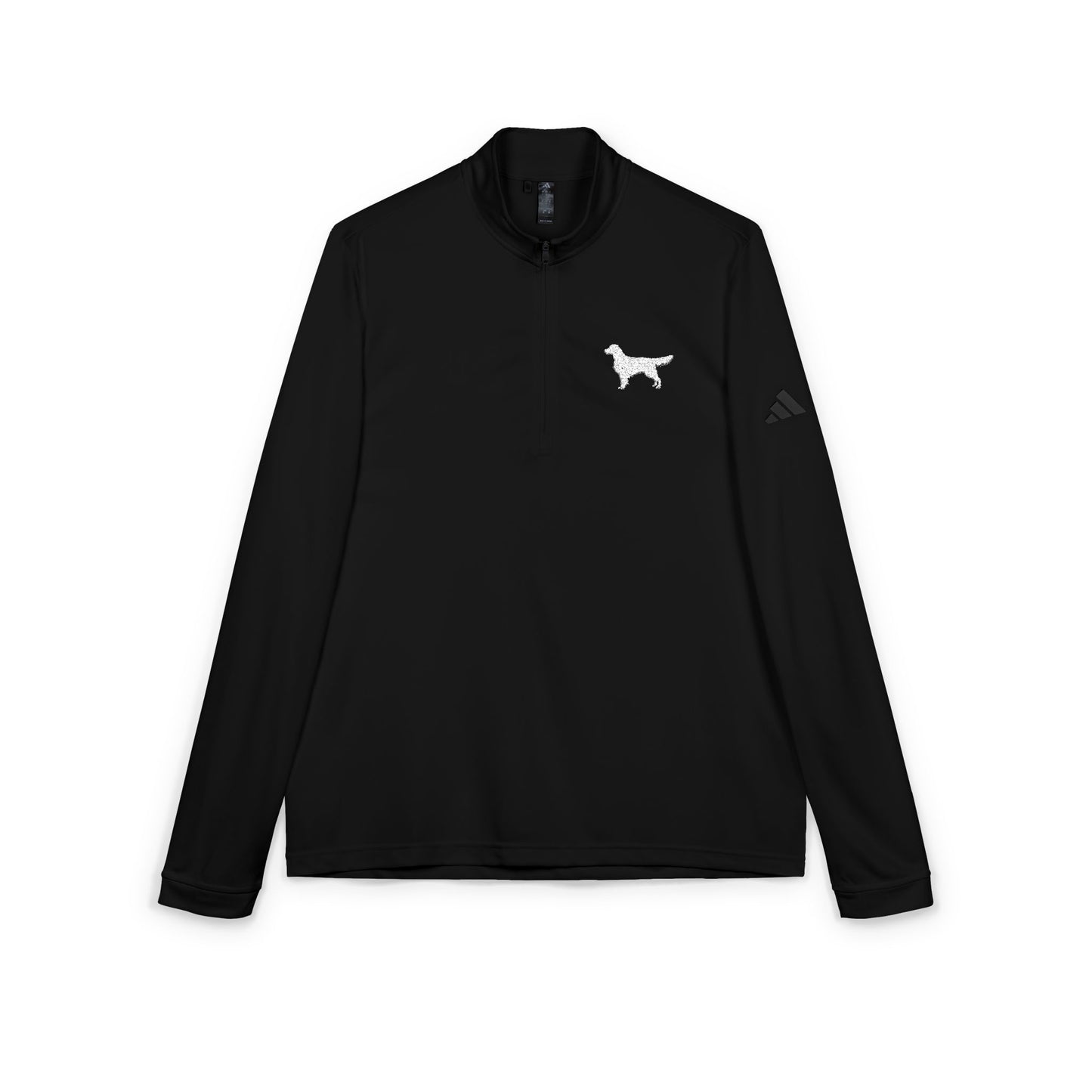 Black Heather Adidas® Quarter-Zip Pullover with Unique Embroidery